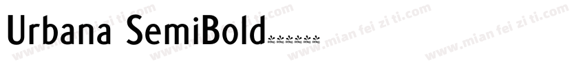 Urbana SemiBold字体转换